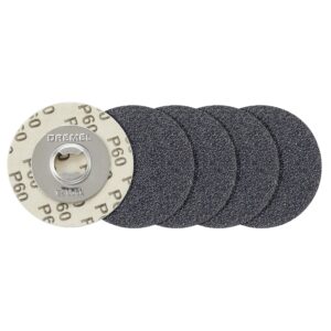 dremel ez lock 60 grit sanding discs for rotary tools, 5-pieces (ez411sa)