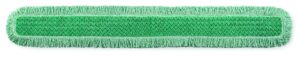 rubbermaid commercial products hygen 60 inch microfiber dust pad with fringe, green, for janitorial/professional cleaners and heavy-duty industrial cleaning/dusting/sweeping