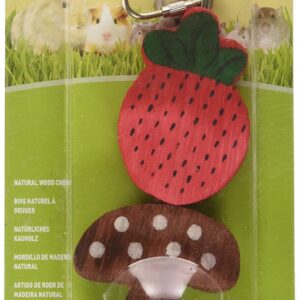 Living World Nibblers, Wood Chews, Strawberry and Mushroom on a Stick