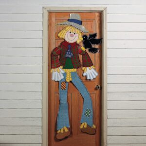 jointed scarecrow decoration - fall party decor - almost 6 feet tall