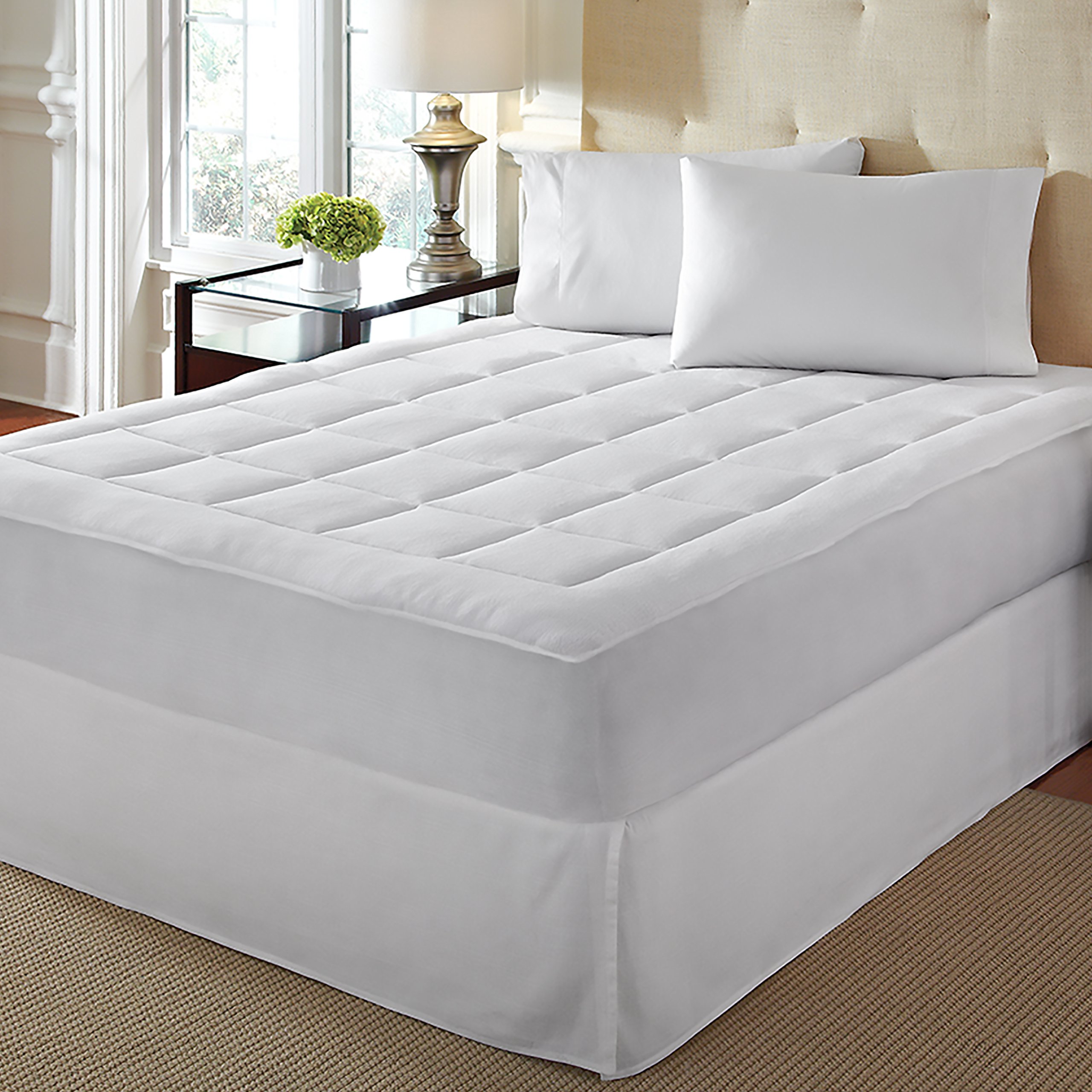 LoftWorks Rio Home Fashions Overfilled Super Soft Microplush Full Mattress Pad