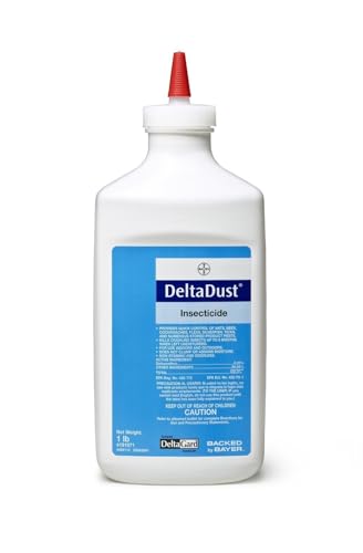 1 LB Delta Dust Pest Insecticide w/Puffer Bellow Hand Duster, Carpenter Bee, Bedbugs, Wasp Control and Many More.