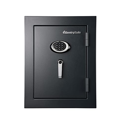 SentrySafe Fireproof and Waterproof XX-Large Black Steel Home Safe, DOJ-Certified with Digital Keypad Lock for Guns or Documents, 3.39 Cubic Feet, 27.8 x 21.7 x 19 Inches, EF3428E