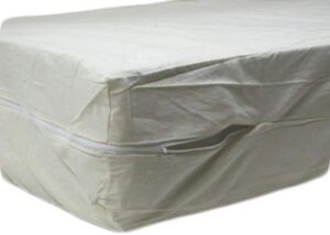 excellent 100% cotton fleetwood cotton mattress cover, queen size, zips around the mattress