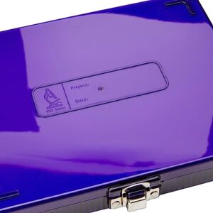 Heathrow Scientific HD15988H Polycarbonate Purple Durable True North Slide Box, 208mm Width x 175mm Height x 34mm Depth