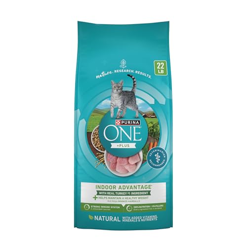 Purina ONE Natural, Low Fat, Weight Control, Indoor Dry Cat Food, +Plus Indoor Advantage - 22 lb. Bag