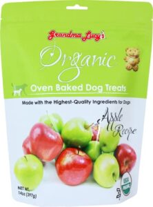 grandma lucy's organic oven baked dog treats - apple, 14 oz