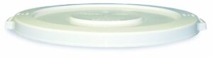 continental 2001wh 20-gallon huskee lldpe waste lid, round, white