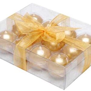 Biedermann & Sons Metallic Ball Candles, Box of 12, Gold, 1.5-Inch Diameter