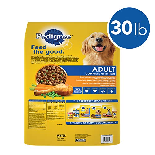 PEDIGREE Complete Nutrition Adult Dry Dog Food Roasted Chicken, Rice & Vegetable Flavor Dog Kibble, 30 lb. Bag