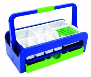 heathrow scientific hs2200b blood collection tray with drawer and folding handle, lightweight, disposable inserts included