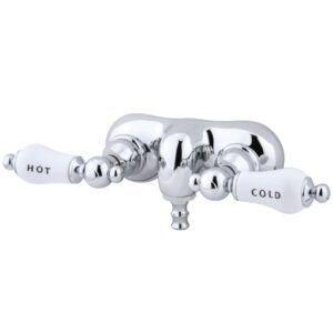 elements of design dt0421cl wall mount tub filler with porcelain lever handle, 3-3/8", chrome