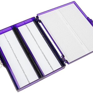 Heathrow Scientific HD15988H Polycarbonate Purple Durable True North Slide Box, 208mm Width x 175mm Height x 34mm Depth