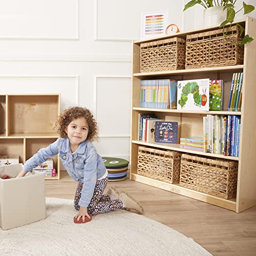 ECR4Kids Classic Bookcase, 48in, Adjustable Bookshelf, Natural