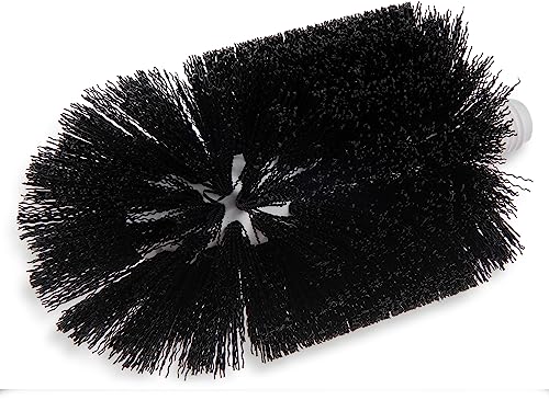 SPARTA Flo-Pac Floor Drain Brush Head Only, 4 Inch Diameter for Cleaning, Kitchen, Bathroom, And Janitorial Use, Plastic, 5.5 Inches, Black, (Case of 6)