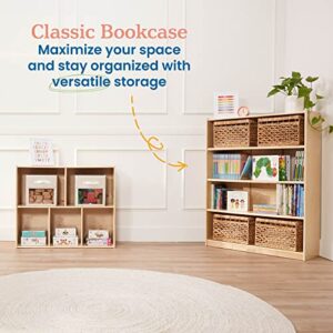 ECR4Kids Classic Bookcase, 48in, Adjustable Bookshelf, Natural