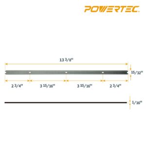 POWERTEC 13 Inch Planer Blades for Ridgid R4330, R4331, TP1300LS Planer, Replacement for AC20502 Planer Knives, Set of 3 (12828)