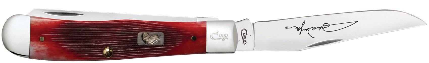 Case Dark Red John Wyne Trapper Pocket Knife Gift Set