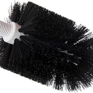 SPARTA Flo-Pac Floor Drain Brush Head Only, 4 Inch Diameter for Cleaning, Kitchen, Bathroom, And Janitorial Use, Plastic, 5.5 Inches, Black, (Case of 6)