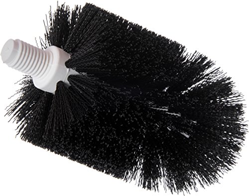 SPARTA Flo-Pac Floor Drain Brush Head Only, 4 Inch Diameter for Cleaning, Kitchen, Bathroom, And Janitorial Use, Plastic, 5.5 Inches, Black, (Case of 6)