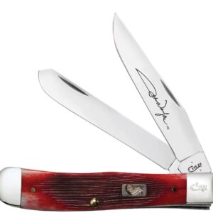 Case Dark Red John Wyne Trapper Pocket Knife Gift Set