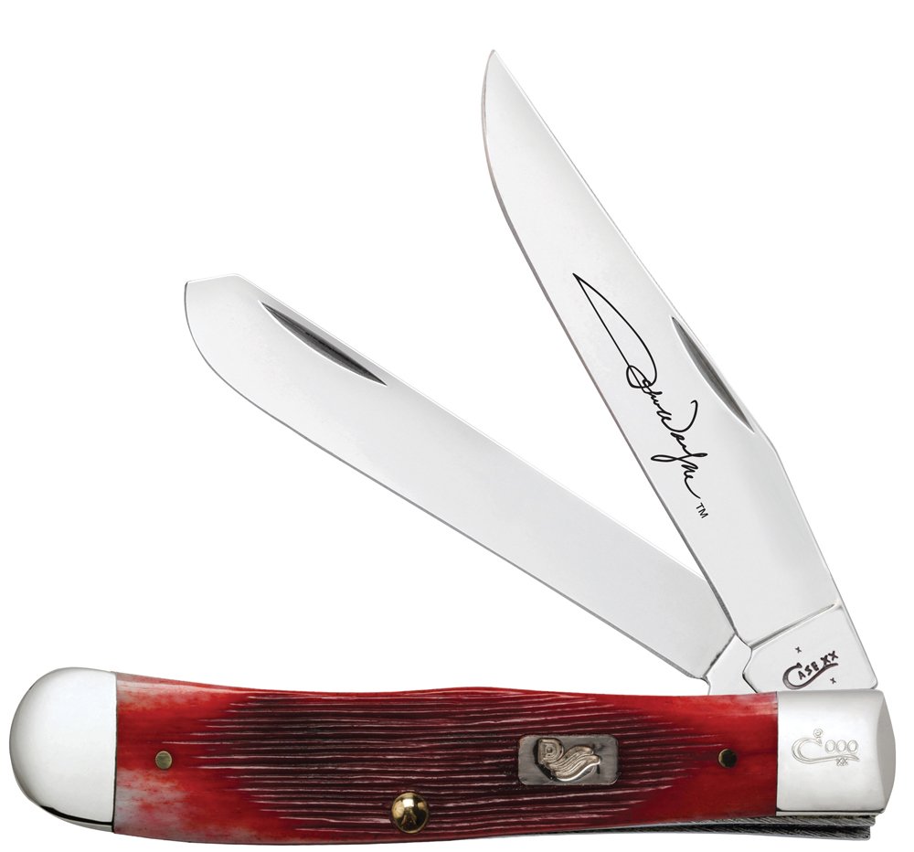 Case Dark Red John Wyne Trapper Pocket Knife Gift Set