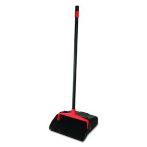 o-cedar commercial cb962082 maxi-plus lobby dust pan with rear wheels, black, 13"wide, 30"handle (case of 6)