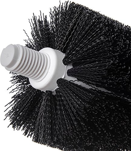 SPARTA Flo-Pac Floor Drain Brush Head Only, 4 Inch Diameter for Cleaning, Kitchen, Bathroom, And Janitorial Use, Plastic, 5.5 Inches, Black, (Case of 6)