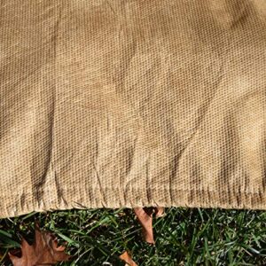 Budge P5A20SF1 All Seasons Oval Patio Table Cover Lightweight, UV-Resistant, Medium, Tan, Medium - 28"H x 72"L x 42"W