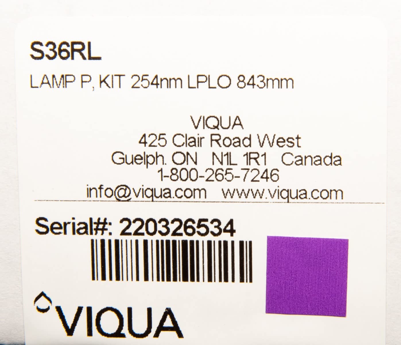 Viqua S36RL Replacement UV Lamp