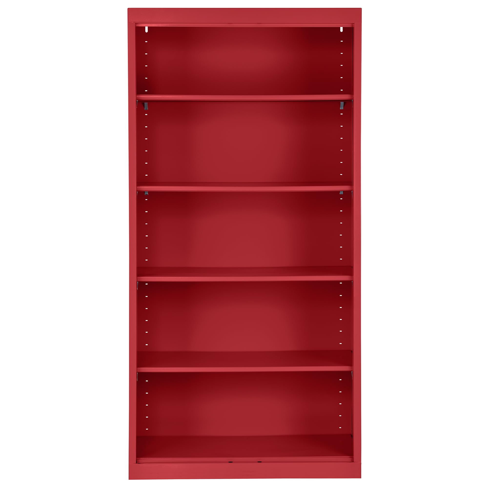 Sandusky BA40361872-01 5-Shelf Elite Series Wielded Bookcase with Adjustable Shelves, Open Display Bookshelf for Home, Office, 18"D x 36"W x 72"H, Red