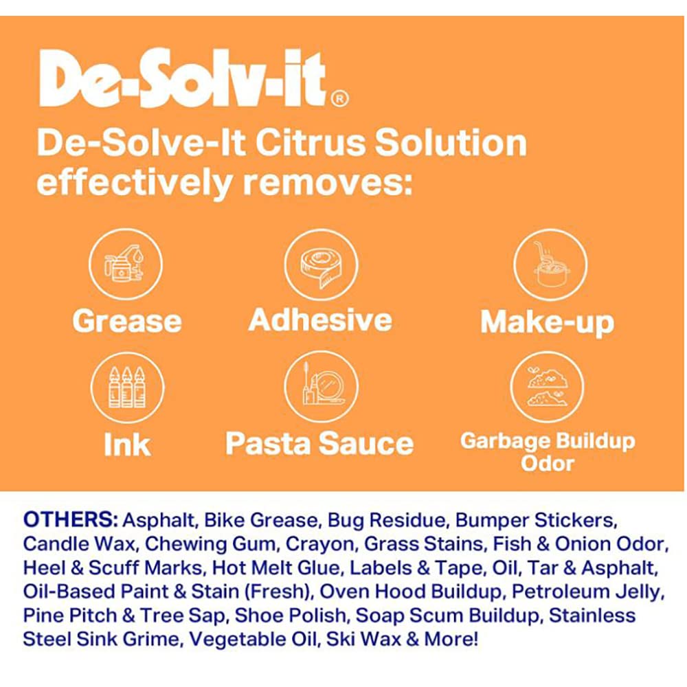 De-Solv-it! 10362 Orange Sol Citrus Solution Container, 1 Gallon 1-Pack