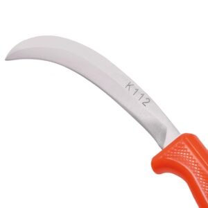 Zenport K112 Banana Knife with 5-Inch Straight Steel Blade , Orange