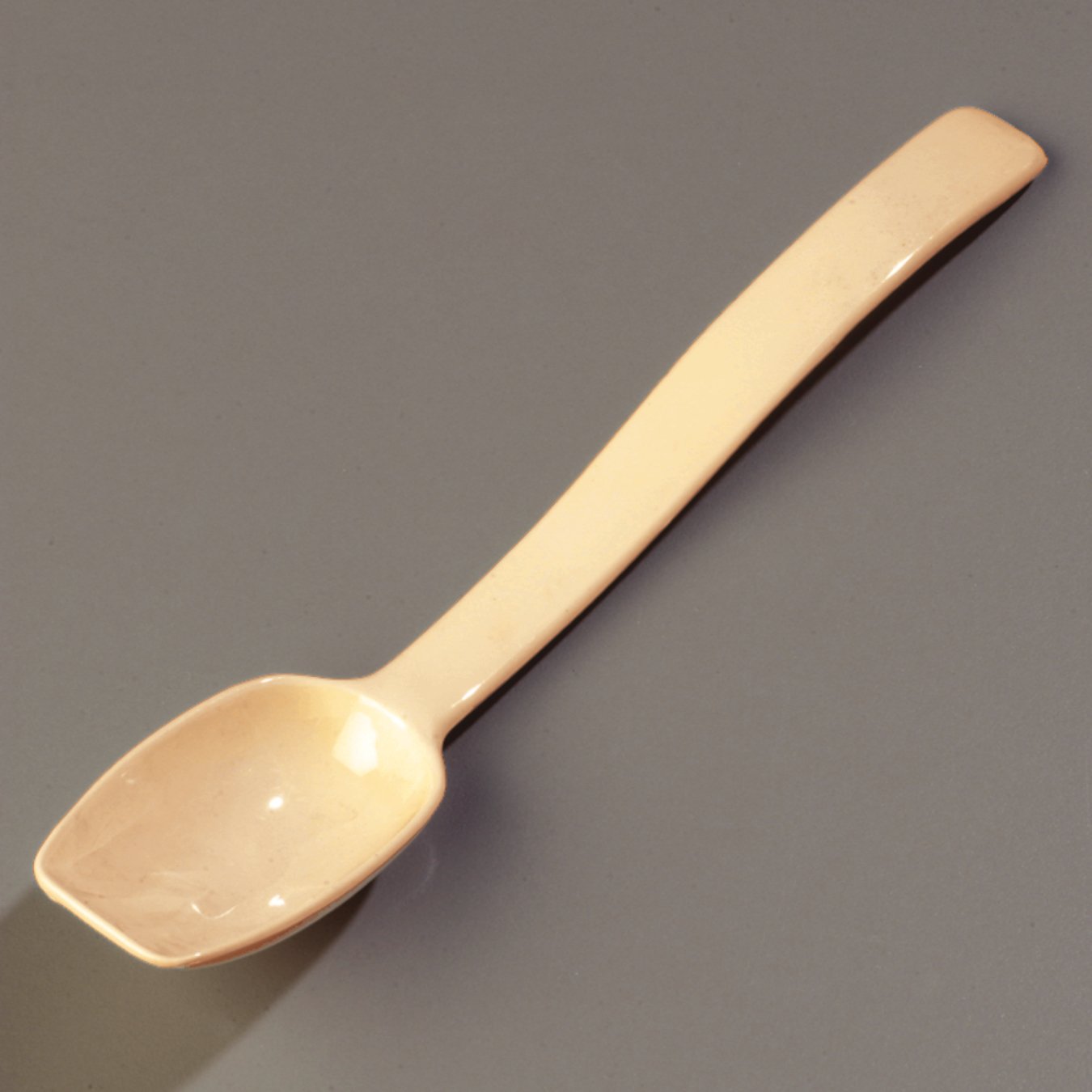 Carlisle FoodService Products Plastic Solid Spoon, 9 Inches, Beige, (Pack of 12)