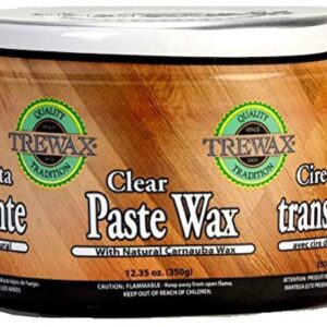 Trewax Paste Wax with Carnauba Wax, Clear, 12.35-Ounce, Ideal on Hardwood Floors, Fine Furniture, Granite, Marble and Bronze