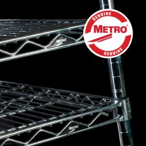 Metro EZ1848NC-4 Super Erecta Industrial Wire Shelving 4-Shelf Convenience Pak, Chrome, 18" x 48" x 74.5"