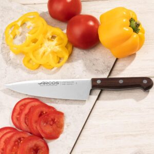 ARCOS Atlantico Series Chef Knife - 6" Nitrum Stainless Steel Blade with Rosewood Brown Handle - Elegant and Durable Design (7"). Atlantico Series. Color Brown