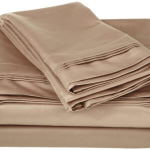 Superior 1500 Thread Count 100% Egyptian Cotton, Single Ply, King/California King Duvet Cover Set, Solid, Taupe