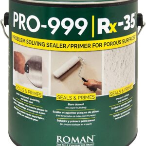 Roman PRO-999 Rx-35 Wallpaper Primer and Sealer - Bonding Primer for Wallcoverings and Home Improvement, Clear, Water-based - 1 Gallon (400 Sq. Ft.)