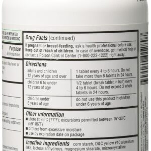 Major Pharmaceuticals Chlorpheniramine Maleate 4 mg Anti-Allergy Tablets, 1000 Count