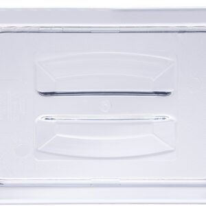 Carlisle FoodService Products CFS 10290U07 Clear 10.38 x 6.38 x 0.88" TopNotch Universal Handled Lid, One-Fourth Size (Case of 6)