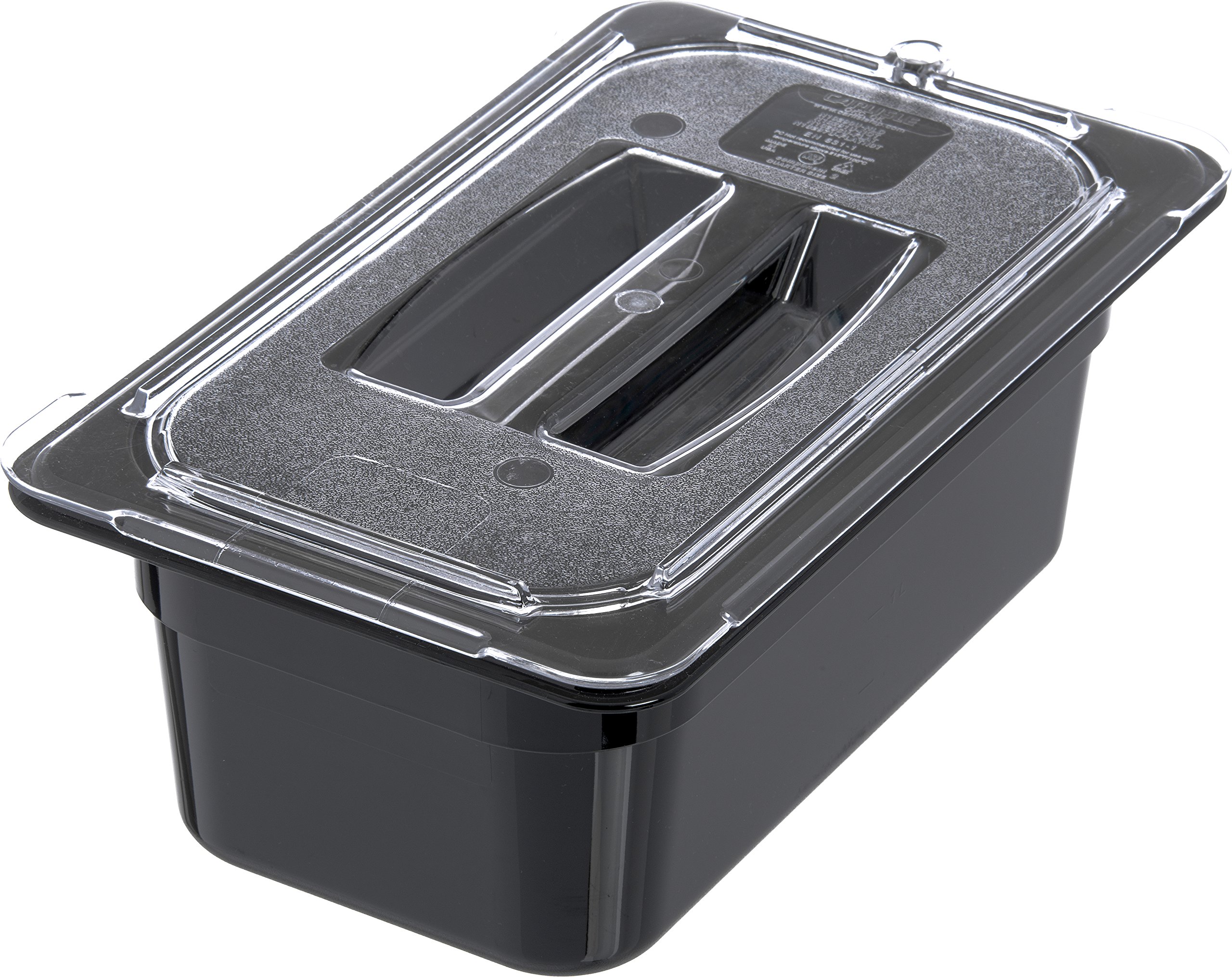 Carlisle FoodService Products CFS 10290U07 Clear 10.38 x 6.38 x 0.88" TopNotch Universal Handled Lid, One-Fourth Size (Case of 6)