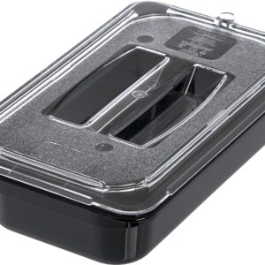 Carlisle FoodService Products CFS 10290U07 Clear 10.38 x 6.38 x 0.88" TopNotch Universal Handled Lid, One-Fourth Size (Case of 6)