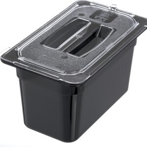 Carlisle FoodService Products CFS 10290U07 Clear 10.38 x 6.38 x 0.88" TopNotch Universal Handled Lid, One-Fourth Size (Case of 6)