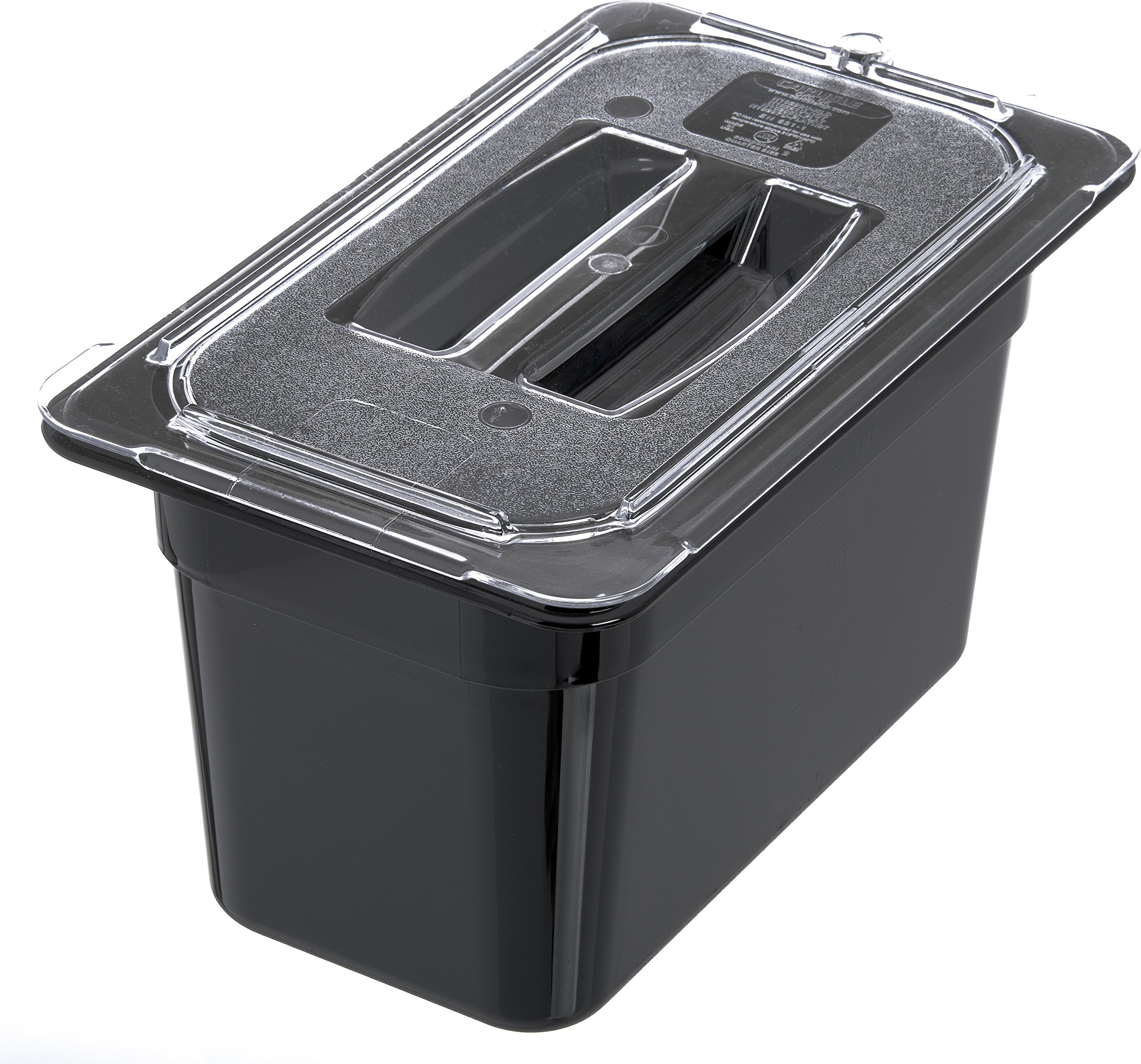 Carlisle FoodService Products CFS 10290U07 Clear 10.38 x 6.38 x 0.88" TopNotch Universal Handled Lid, One-Fourth Size (Case of 6)