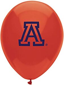 pioneer balloon company 10 count university of arizona latex balloon, 11", multicolor