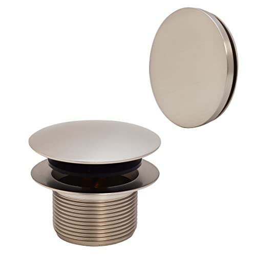 Westbrass Mushroom Tip-Toe Tub Trim Set with Floating Faceplate, Stainless Steel, D398RK-20