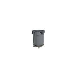 RUBBERMAID FG262000GRAY Brute Round Container, 20 gal Capacity, Gray