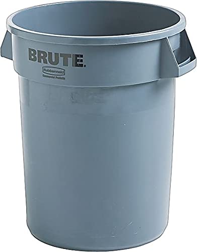 RUBBERMAID FG262000GRAY Brute Round Container, 20 gal Capacity, Gray