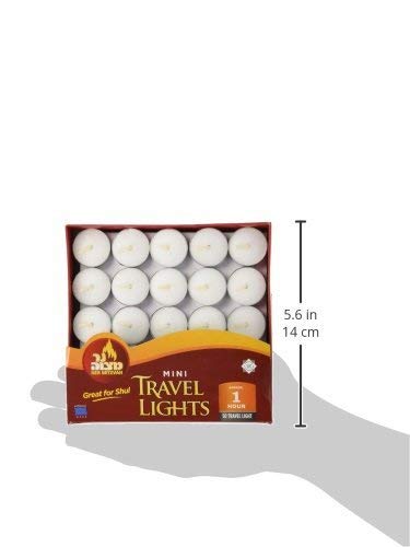 Mini Tea Light Candles - 50 Bulk Pack - White Unscented Travel, Centerpiece, Decorative Candle - 1 Hour Burn Time - Pressed Wax